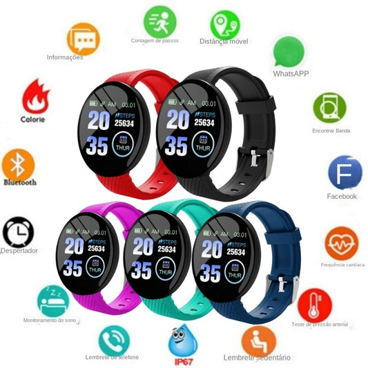 Smartwatch D18 Circular – El Reloj Inteligente Más Completo al Mejor Precio